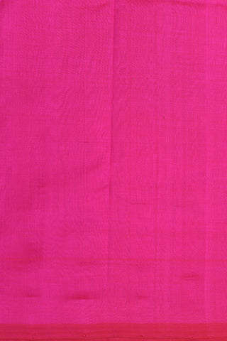 Plain Hot Pink Silk Cotton Saree