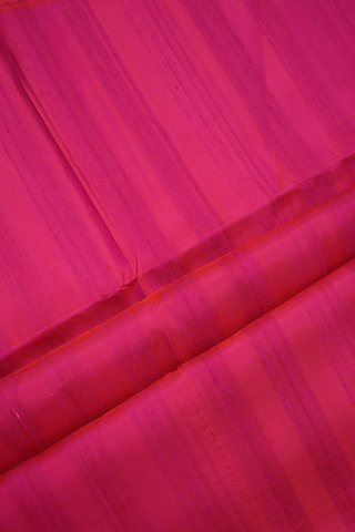 Plain Rani Pink Raw Silk Saree