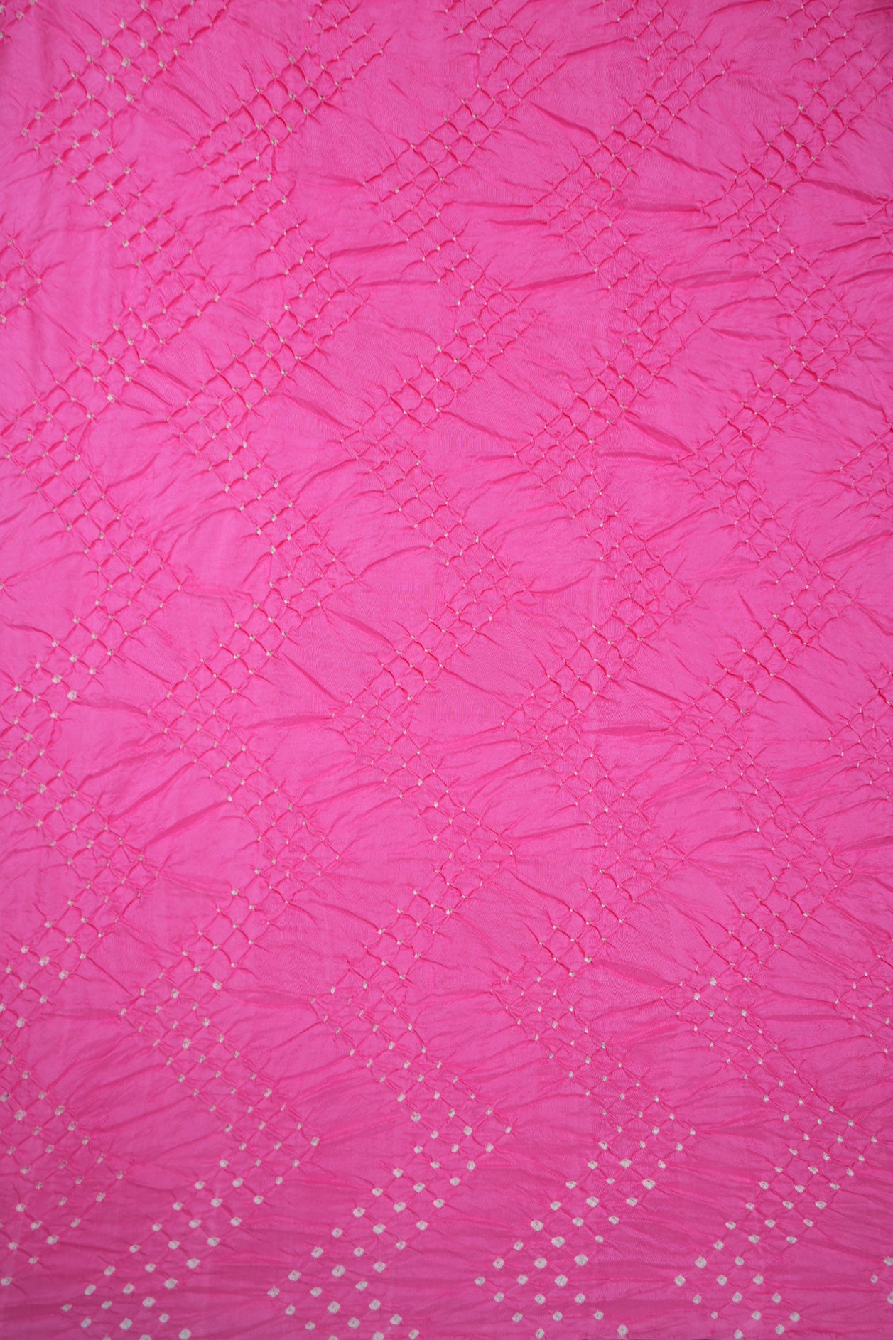 Dots Design Rose Pink Bandhani Silk Saree