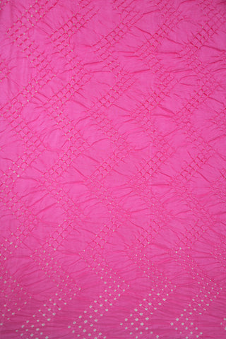 Dots Design Rose Pink Bandhani Silk Saree