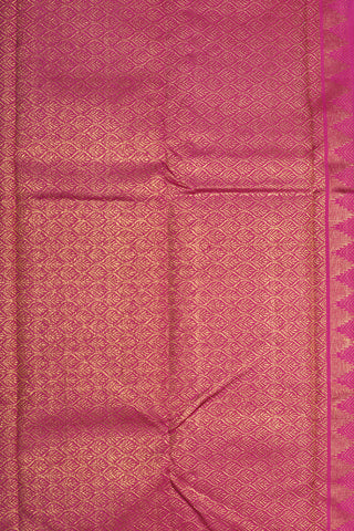 Plum Pazhamum Kattam And Swan Motif Multicolor Kanchipuram Silk Saree