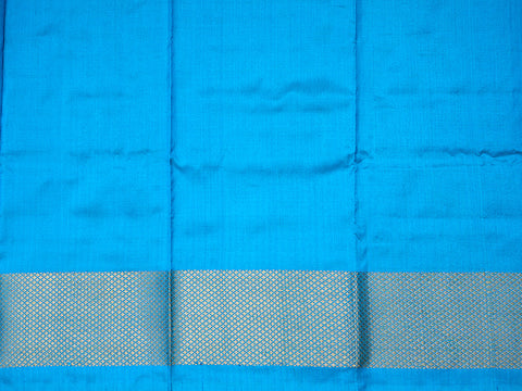 Pochampally Design Azure Blue Pavadai Sattai Material