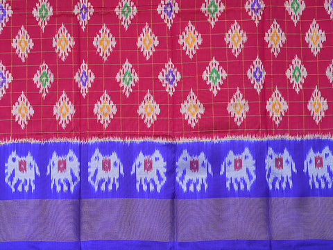 Pochampally Design Rani Pink Pavadai Sattai Material