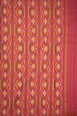 Pochampally Ikat Punch Pink Nine Yards Silk Saree