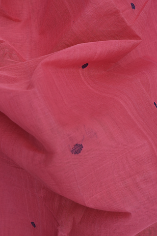 Polka Threadwork Dots Pink Kanchi Cotton Saree