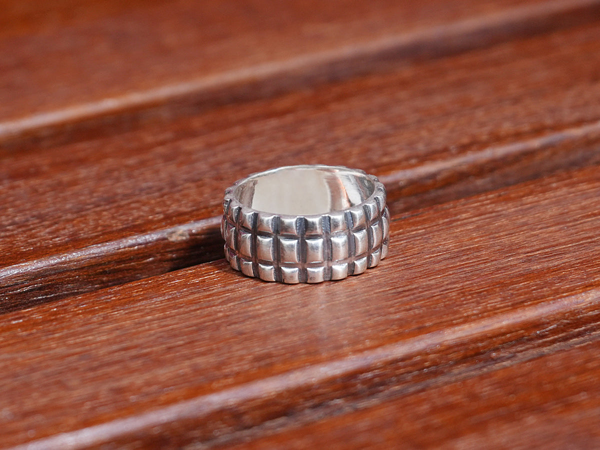 Pure Silver With Antique Finishing Light Weight Ring