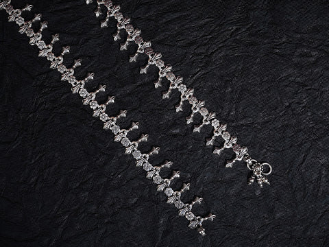 Pure Silver With Oxidized Finishing Arumbu Mottu Type Light Weight Anklets
