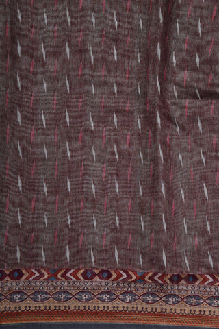 Rain Drop Design Brown Linen Saree