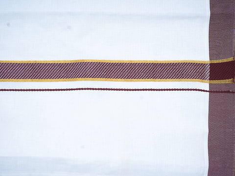 Regular Collar Cocoa Brown Cotton Shirt With Velcro Dhoti Set