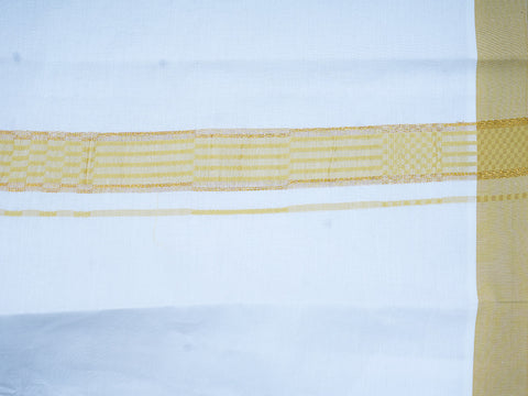 Regular Collar Pale Yellow Cotton Shirt With Velcro Dhoti Set