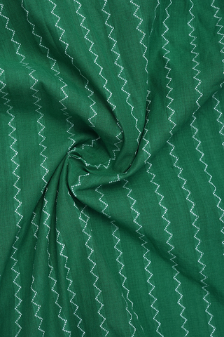 Regular Collar Chevron Design Emerald Green Cotton Shirt