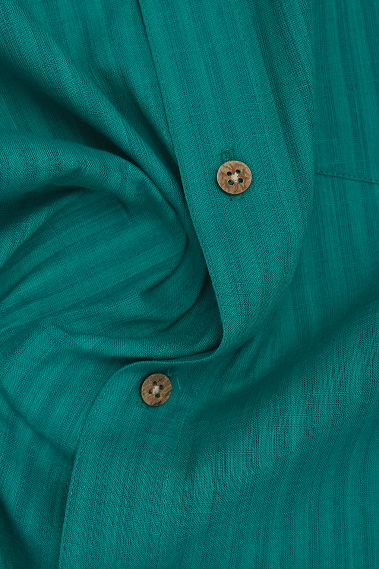 Regular Collar Turkish Green Cotton Shirt