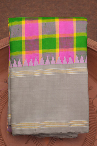 Rettai Pettu Border Multicolor Kanchipuram Silk Saree