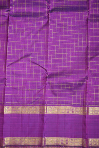 Rettai Pettu Zari Border Rani Pink Kanchipuram Silk Saree