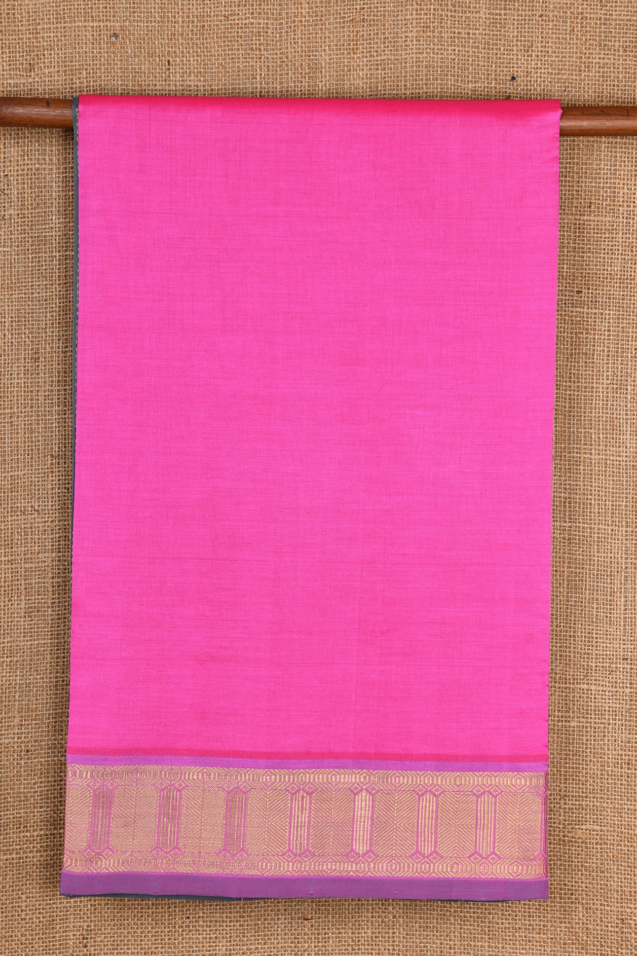 Rose Pink Poly Cotton Saree