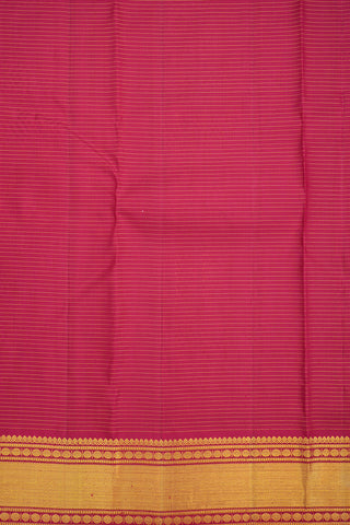 Rudraksh Border Scarlet Red Kanchipuram Silk Saree