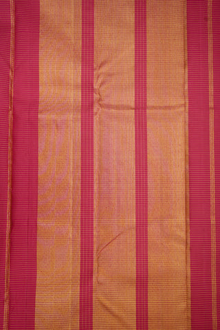 Rudraksh Border Scarlet Red Kanchipuram Silk Saree