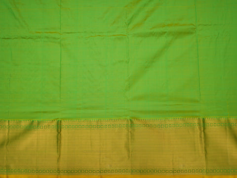 Rudraksh Border With Small Buttas Green Silk Pavadai Sattai Material