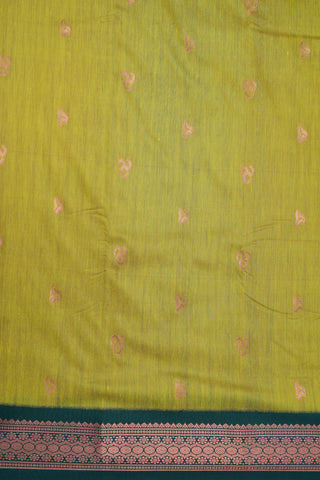 Rudraksh Floral Border Pear Green Apoorva Semi Silk Saree