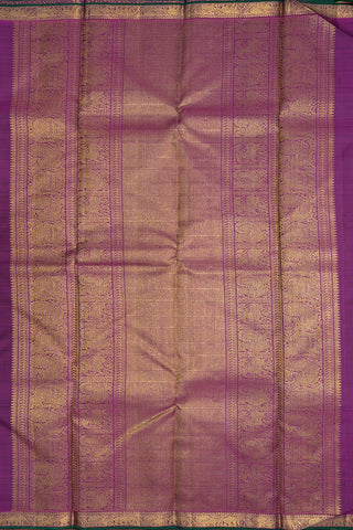 Rudraksh Peacock Checks Royal Blue Kanchipuram Silk Saree