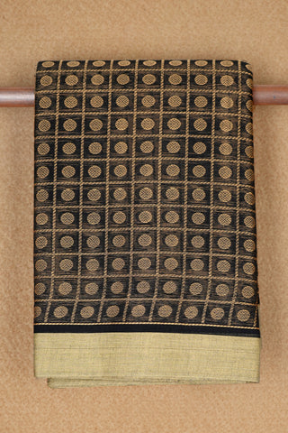 Rudraksh Threadwork Design Black Chettinadu Cotton Saree