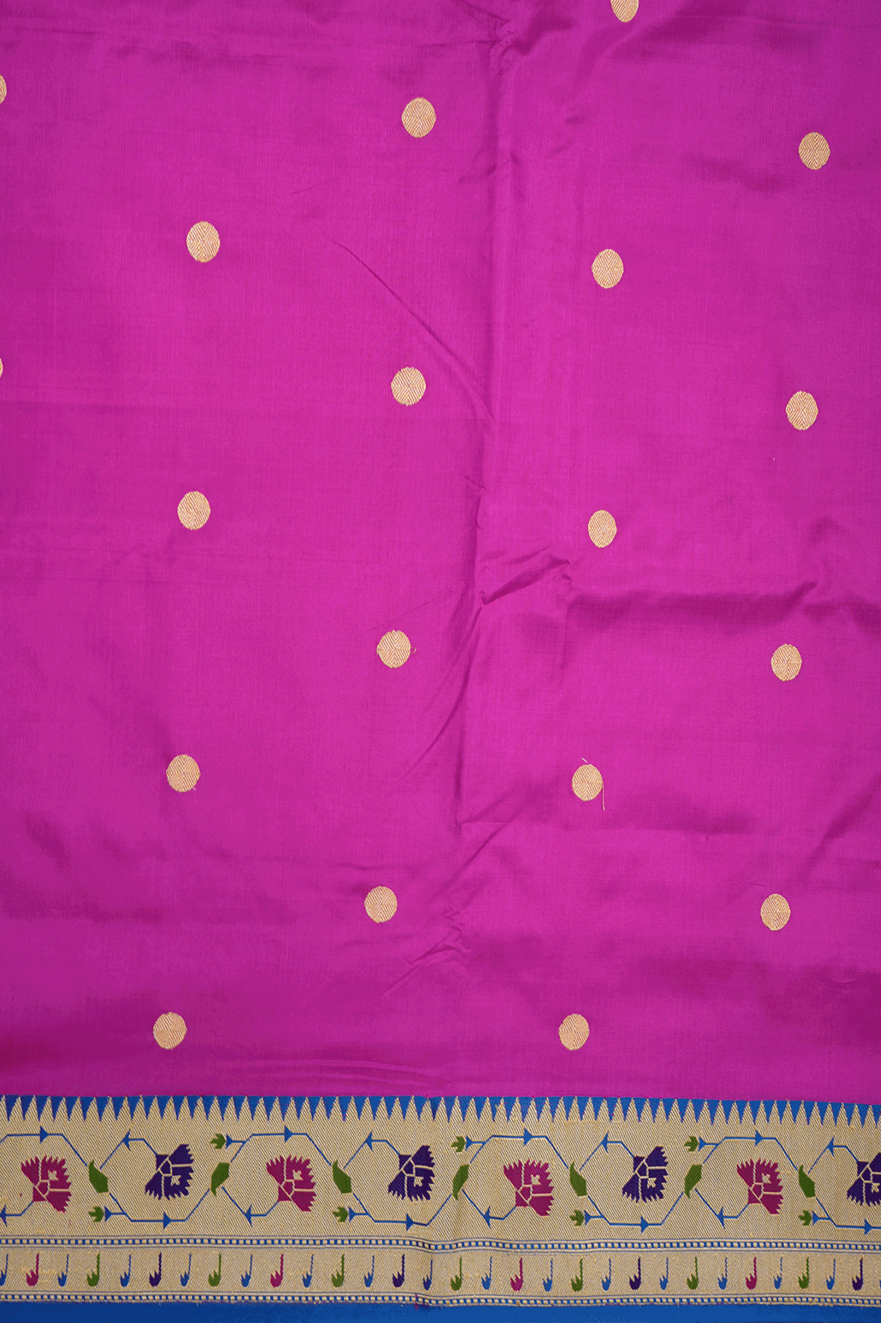 Rudraksh Threadwork Motifs Magenta Paithani Silk Saree
