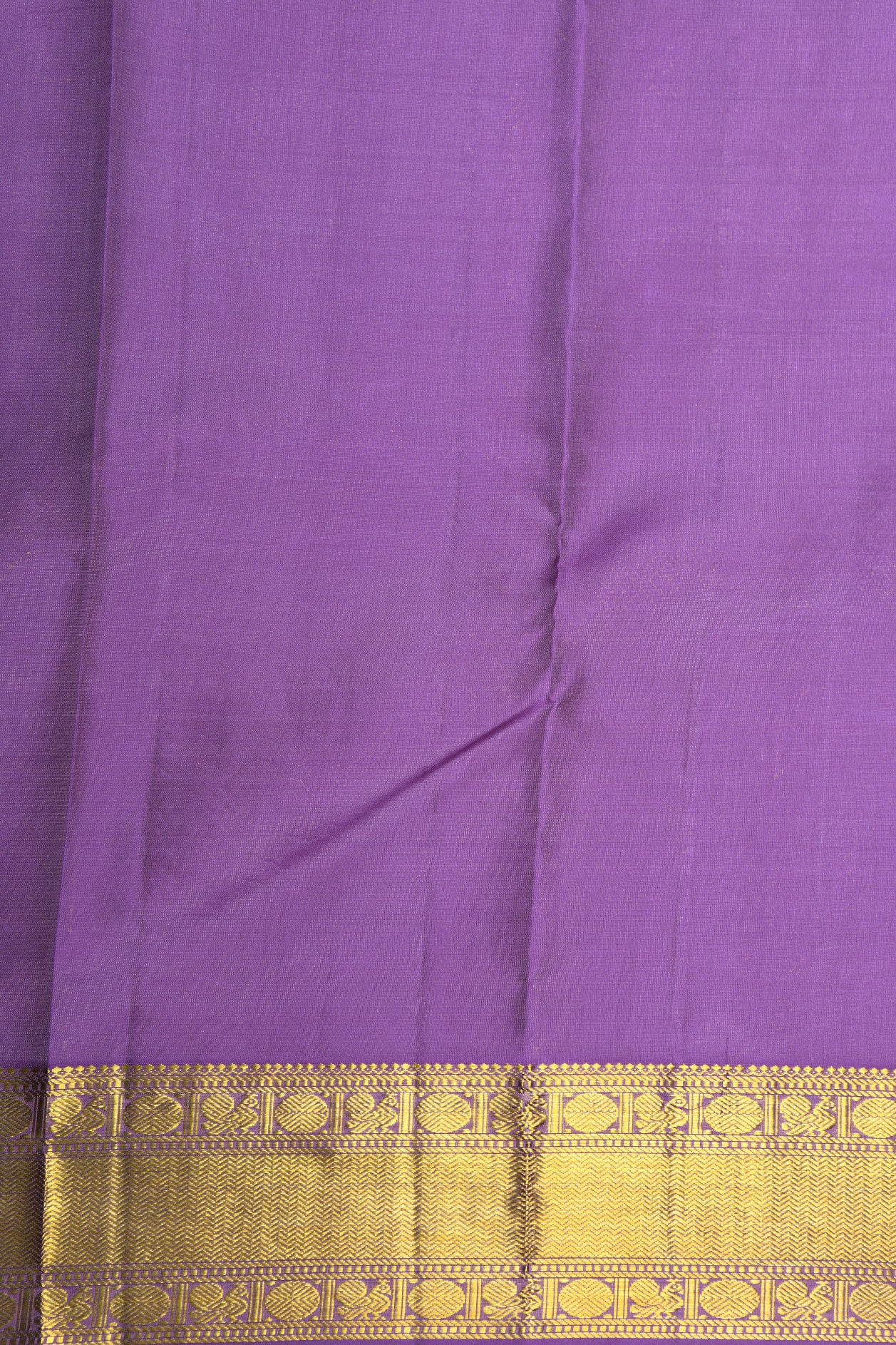 Rudraksh Zari Border In Plain Lavender Kanchipuram Silk Saree