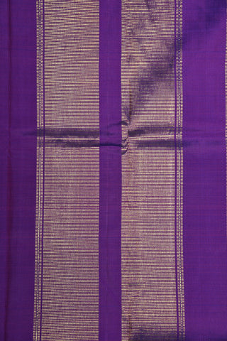 Rudraksh Zari Border In Plain Purple Kanchipuram Silk Saree