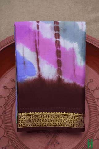 Tie And Dye Design Multicolor Mysore Silk Saree