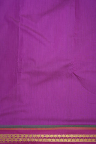 Rudraksh Zari Border Plain Purple Rose Apoorva Semi Silk Saree