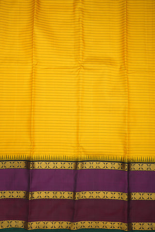 Rudraksh Zari Border Royal Yellow Kanchipuram Silk Saree