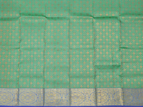 Rudraksh Zari Motifs Pale Green Pavadai Sattai Material