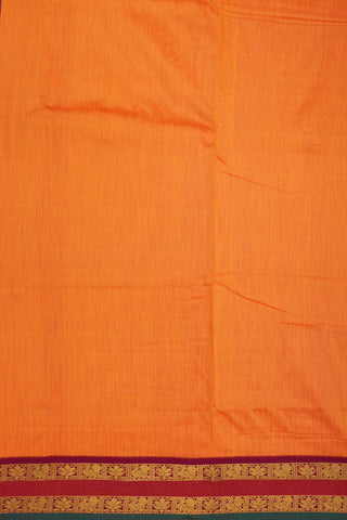 Self Jacquard Design Honey Orange Kalyani Cotton Saree