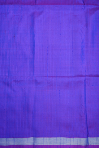 Silver Zari Border Plain Violet Soft Silk Saree