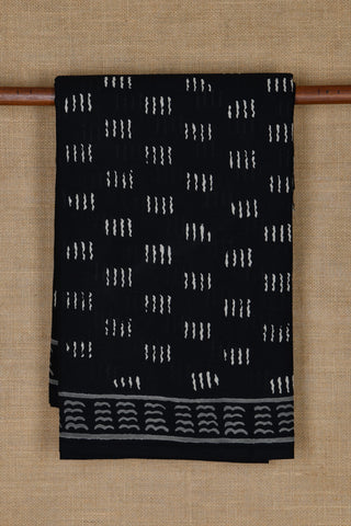 Simple Lines Black Jaipur Cotton Saree