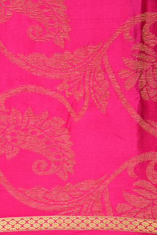 Floral Design Pink Georgette Saree