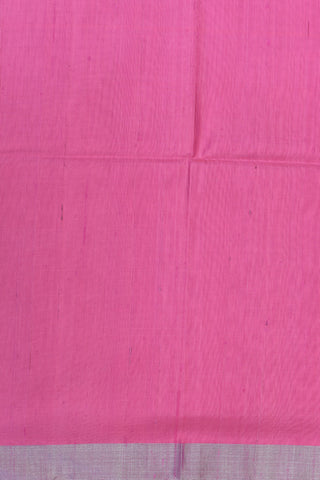 Silver Zari Circle Buttas Cream And Pink Soft Silk Saree