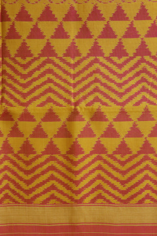 Small Border In Ogee Pattern Yellow Patola Silk Saree