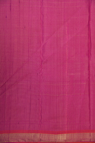 Small Border With Zari Stripes Magenta Purple Kanchipuram Silk Saree