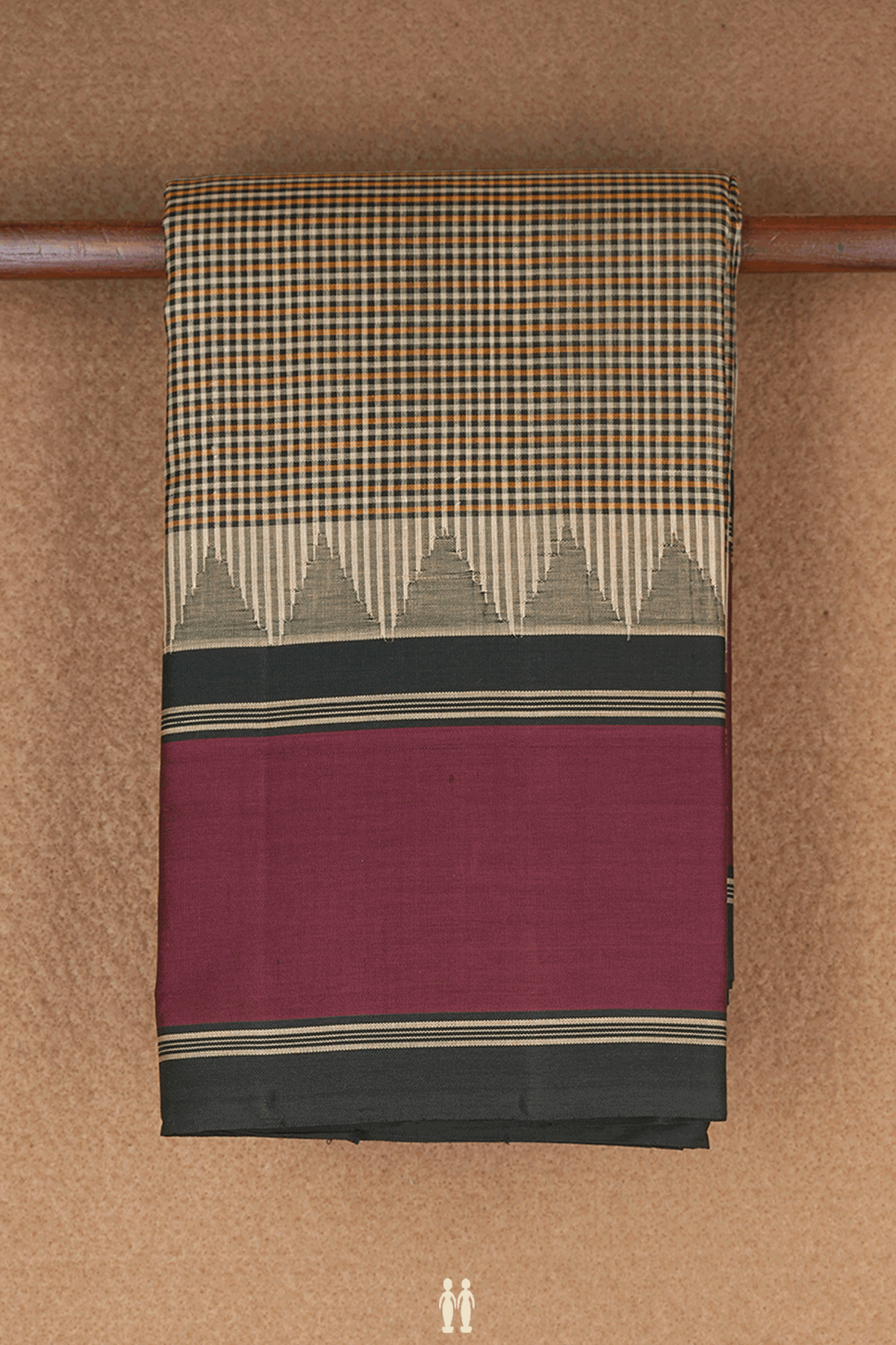 Small Checks Design Multicolor Kanchi Cotton Saree