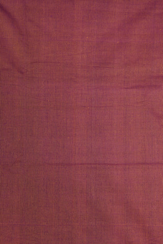 Small Plain Border With Monochrome Stripes Purple Coimbatore Cotton Saree