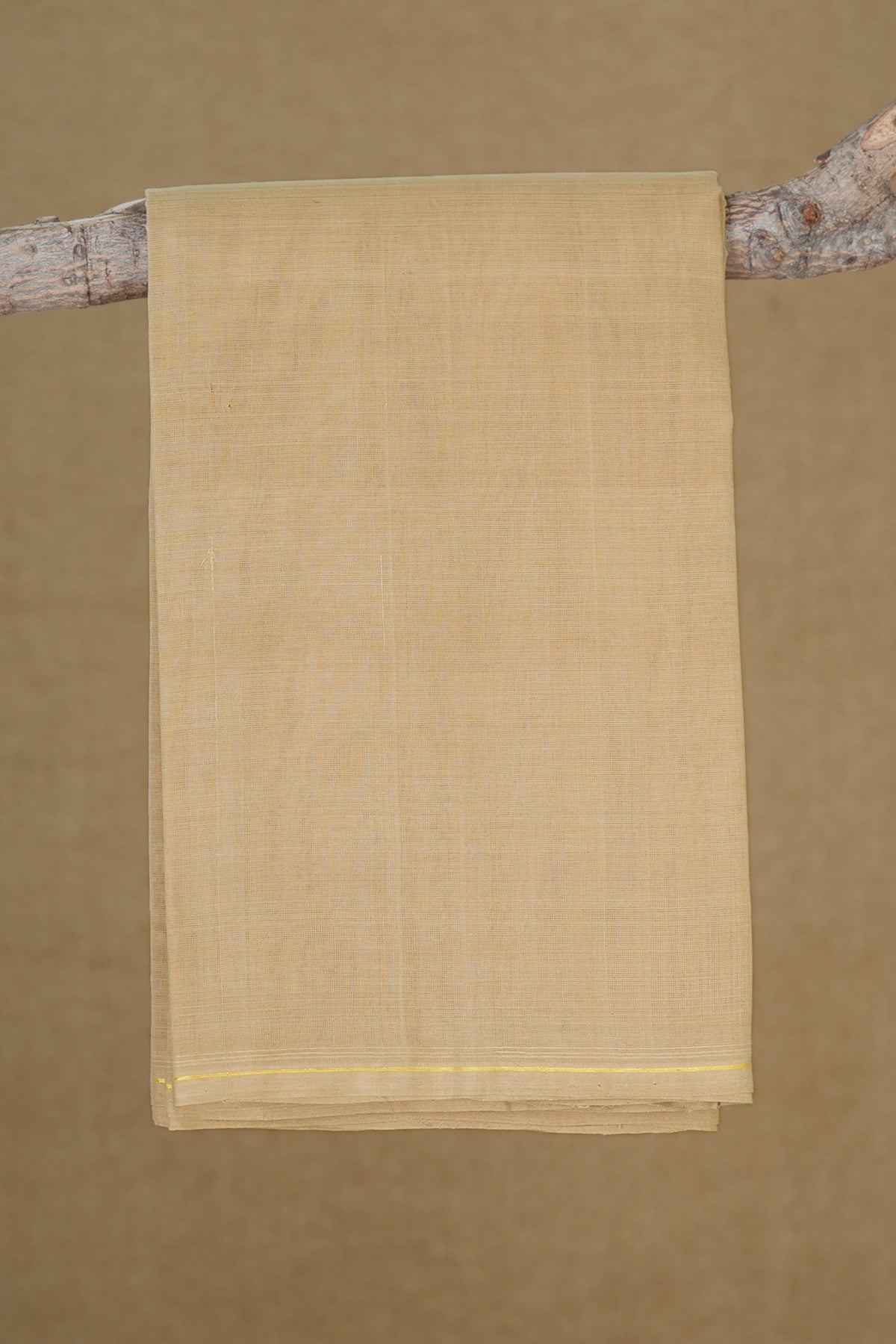 Small Thread Stripe Tan Cotton Dhoti