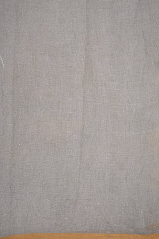 Small Zari Border Grey Linen Saree