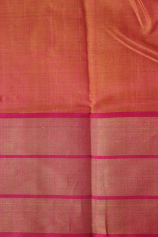 Small Zari Border In Geometric Pattern Orange Patola Silk Saree