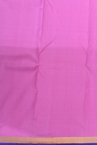Plain Rose Pink With Small Border Kanchipuram Silk Saree