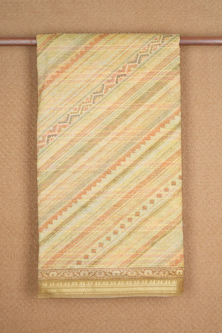 Small Zari Border Multicolor Chanderi Silk Cotton Saree