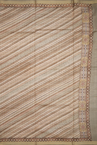 Small Zari Border Multicolor Chanderi Silk Cotton Saree
