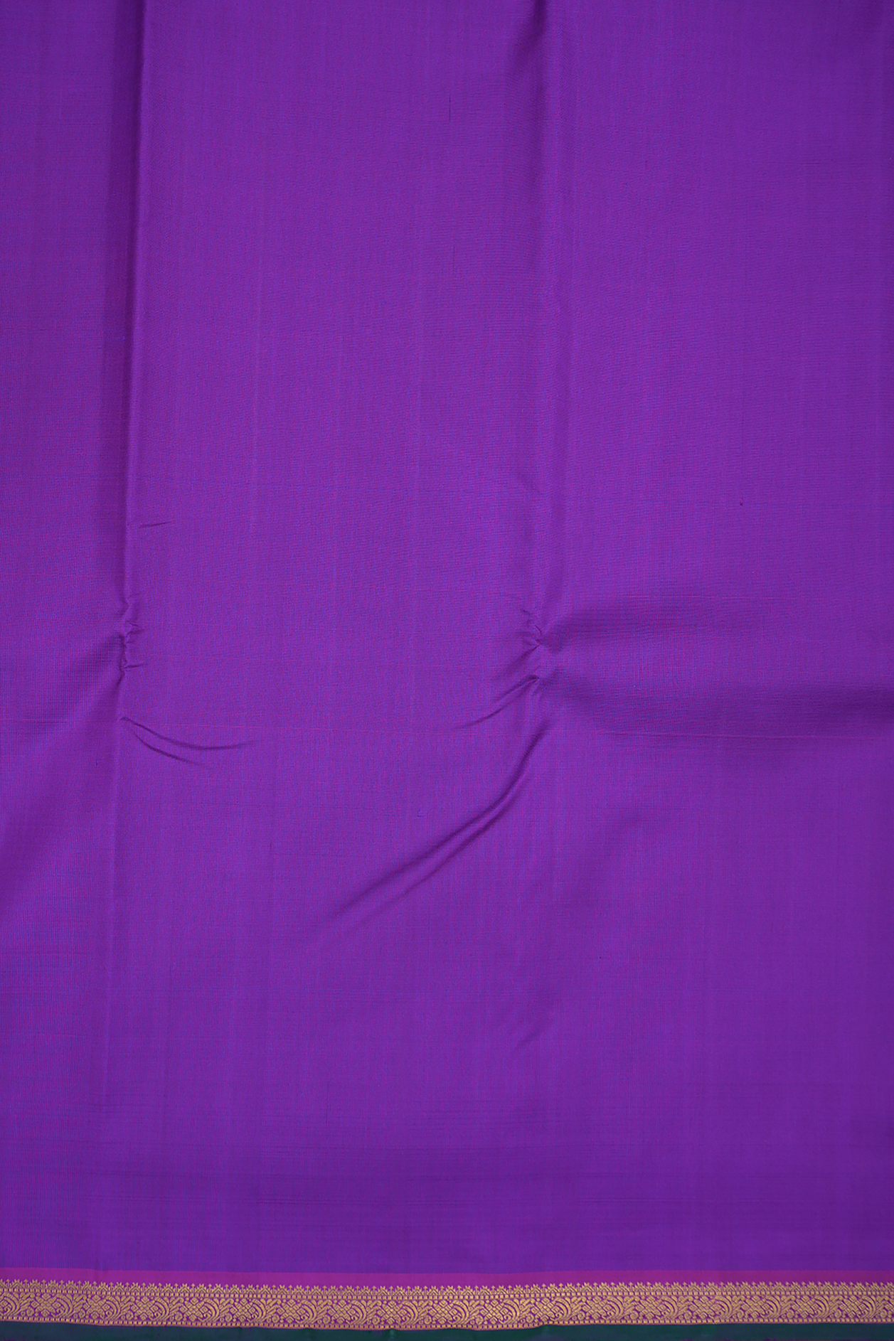 Small Zari Border Plain Purple Kanchipuram Silk Saree