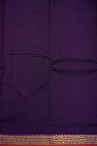 Small Zari Border Plum Purple Kanchipuram Silk Saree