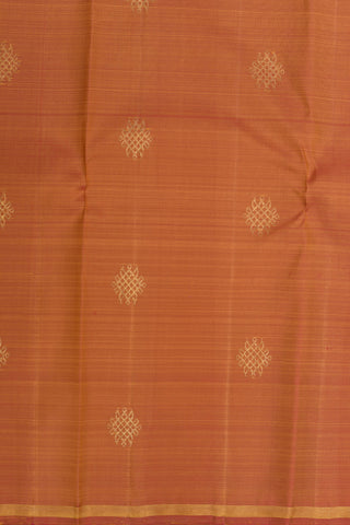 Small Zari Border With Kolam Design Red Kanchipuram Silk Saree